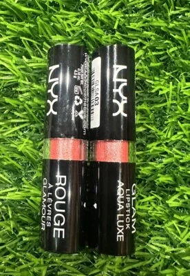 NYX Glam Aqua Luxe Lipstick Lipcolor 16 oz Each # Glsa03 Razzle Dazzle 2 Pcs Rd - Image 1 of 4