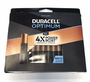 Duracell Optimum AAA 12 4x PB Alkaline Batteries All-Purpose Batteries 1024125 - Picture 1 of 4