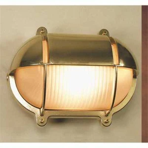 Applique Laiton Ovale Nautique 24,5 CM Pour L'Extérieur Série Moderne Nautica - Photo 1 sur 2