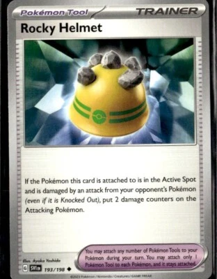 2023 SCARLET & VIOLET BASE SET Rocky Helmet 193/198 - Image 1 of 2