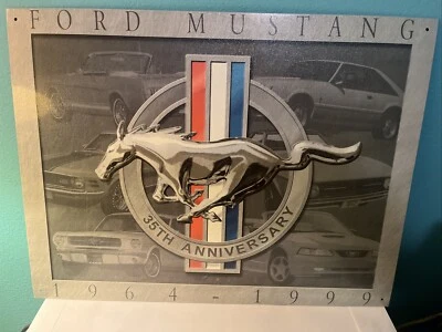 FORD MUSTANG 35th ANNIVERSARY 1964-1999 Metal Sign 16.25 x 12.25 Reproduction - Image 1 of 4