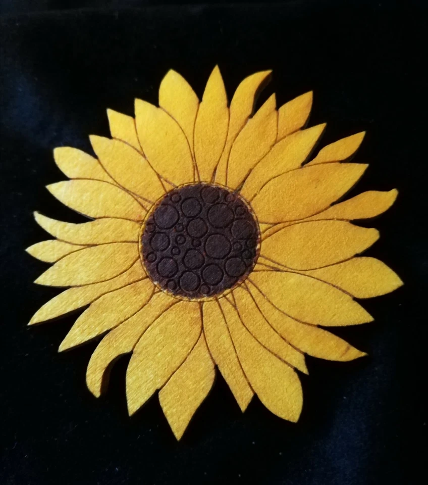 Sunflower Brooch Birthday Gift Stocking Filler Mothers Day - Flower Floral - Image 1 of 1