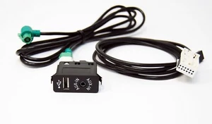 NEU BMW 1 3 5 6 7 X5 X6 Z4 F03 AUX IN USB SCHALTERKABEL-ADAPTER - Picture 1 of 2