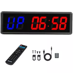 Interval Timer Ultra-Clear LED, Crossfit Clock Countdown/Up Stopwatch Gym Timer - Picture 1 of 13