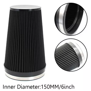 Filtro de cono de admisión de aire universal de 6"" 150 mm de repuesto filtro de aire de alto flujo para automóvil - Imagen 1 de 9