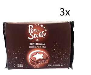 3x Mulino Bianco Pan di stelle Biscocrema kekse mit sahne Italien cookies 168g - Bild 1 von 1