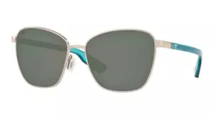 Costa Del Mar Paloma 580G Polarized Sunglasses - Brushed Silver/Ocean Blue/Gray - Picture 1 of 1
