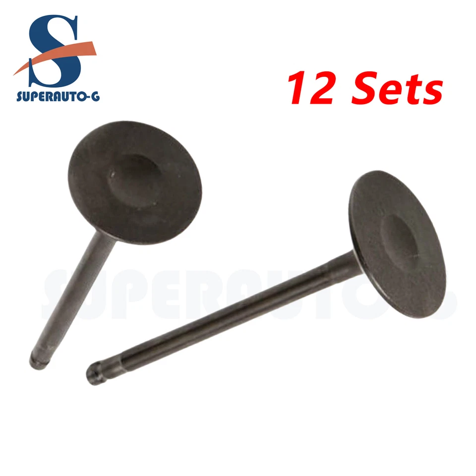 12 x Válvula de admisión y 12 x Válvula de escape para Nissan NV1500 NV2500 NV3500 4L 5,6 L Foto 1 de 4