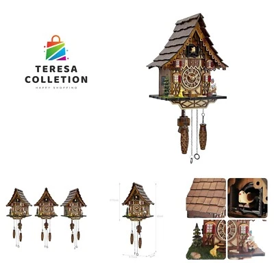 Cuckoo Clock for Wall Art: 12 Melodies, Volume Control, Night Mode,  Style Bl... - Image 1 of 4