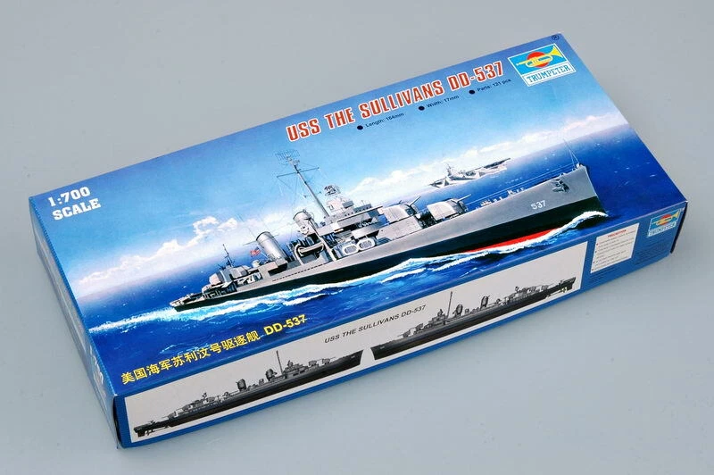 Trumpeter 05731 1/700 Scale Model Kit WWII U.S.S Destroyer DD-537 The Sullivans - Image 1 of 1