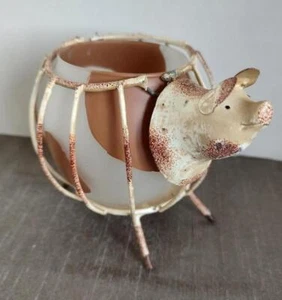 Candelabro Ranger Regalo Cerdo Tealight Nuevo en Caja Retirado Nuevo de Lote Antiguo Decoración de Cocina de Campo - Imagen 1 de 4