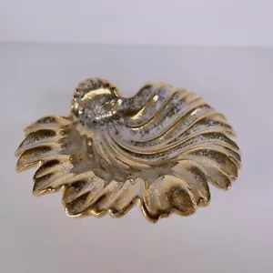 Vintage Irice I.W. Rice & Co Antique Gold Ring Trinket Shell Soap Dish Japan 5” - Picture 1 of 19