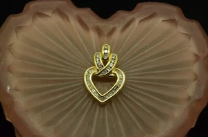 14K Gelbgold offenes Herz mit Diamanten Anhänger Charm 0,40 tcw - Bild 1 von 5