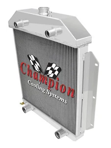 2 Row Alliant Champion Radiator for 1949 - 1953 Ford Cars Flathead Configuration - Photo 1/7