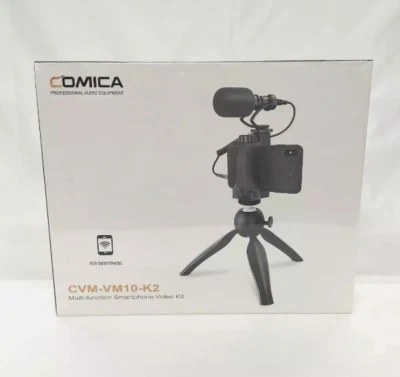 Mini Smartphone Video Micrófono Trípode Comica CVM VM10 K2 Multifunción Audio Foto 1 de 2