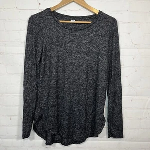 Old Navy Shirt Womens Size Small Black Long Sleeve Pullover Stretch Round Neck - Picture 1 of 8