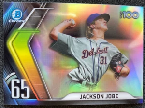 2022 Jackson Jobe Bowman Chrome Top 100 #BTP-65. Detroit Tigers - Picture 1 of 2