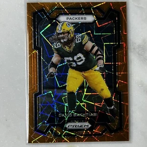 2023 Panini Prizm #108 David Bakhtiari Orange Lazer Prizm Green Bay Packers NM - Bild 1 von 2