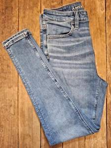 Jeggings American Eagle Next Level elásticos tiro súper alto desgastados talla 2x24 - Imagen 1 de 5