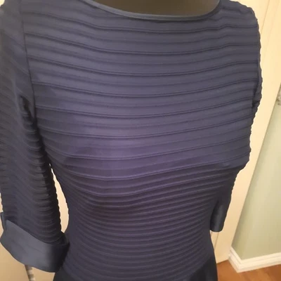 Prom/Bridesmaid/Ballgown Long Navy Size 12 With Slip Stiched Inside, Satin Feel - Image 1 of 4