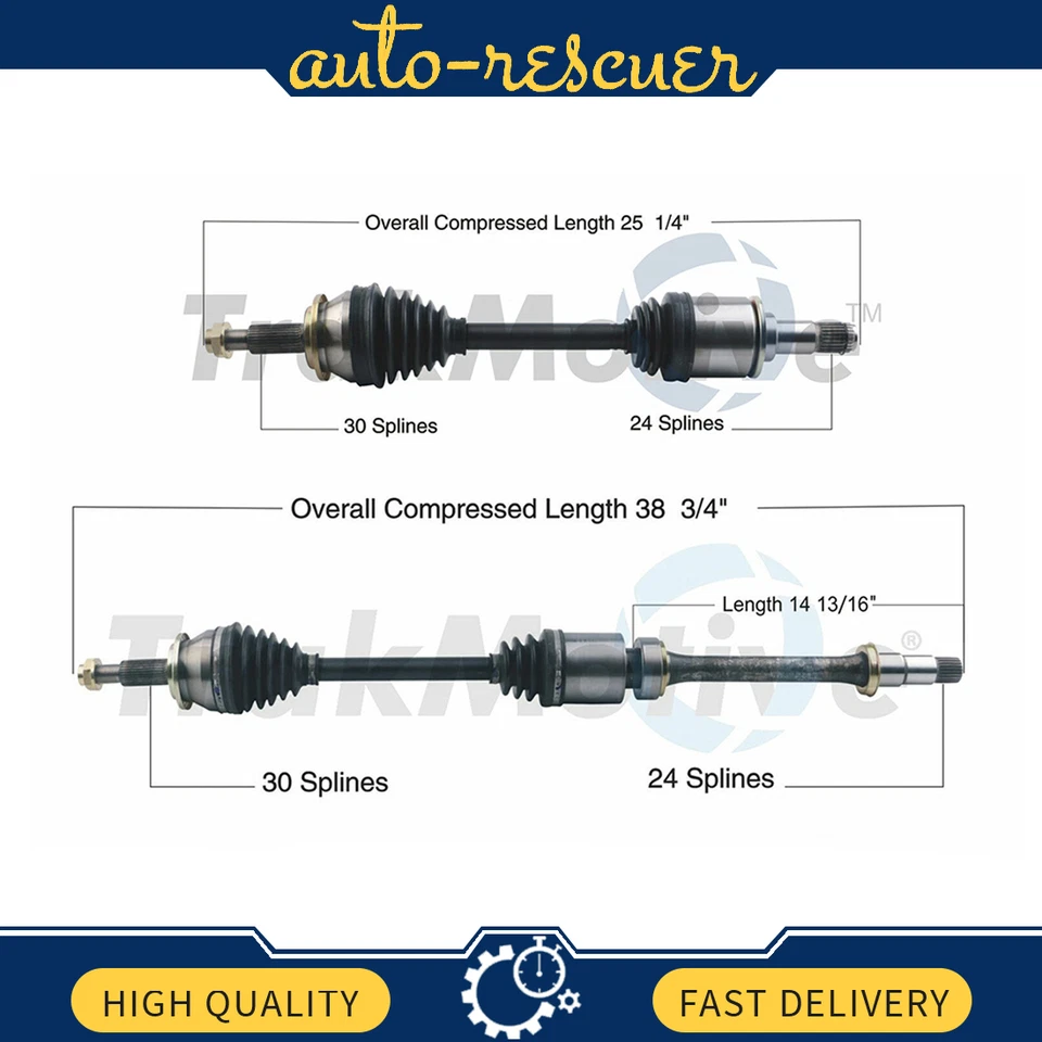 Juego de 2 ejes delanteros SurTrack CV para Toyota RAV4 3,5 L V6 GAS TRACCIÓN DELANTERA Foto 1 de 3