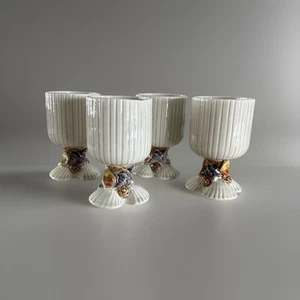 Copas de vasos vintage S/4 Fitz & Floyd Oceana *¡PRÍSTINAS!* - Imagen 1 de 7