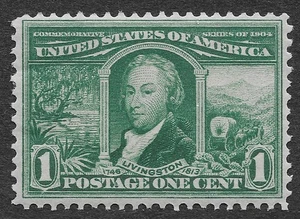 MMK Philatelie: US Scott #323 MH Louisiana Kauf Expo Ausgabe 1c grün SCV 22,5 $ - Bild 1 von 2