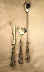 Vintage Sterling Silver Floraine Handles Set new blades by A E Lewis CO England - Bild 1 von 6