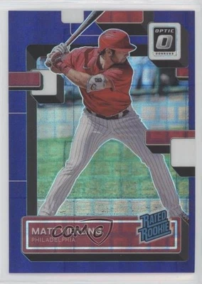 2022 Panini Donruss Optic Rated Purple Pandora Prizm /99 Matt Vierling Rookie RC - Image 1 of 2