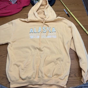 Alaska Seawolves Hoodie Baumwolle Large Kapuzenpullover Vintage - Bild 1 von 7