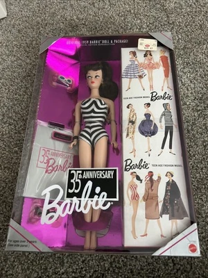 Barbie Mattel 35 aniversario 1959 reproducción, morena edición especial nueva en caja Foto 1 de 2