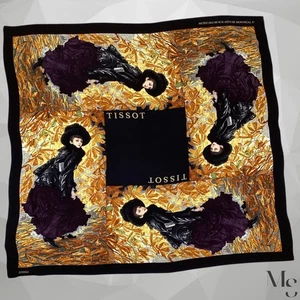TISSOT lila gold Seidentuch Museum Art Design quadratisch limitierte Auflage Montreal - Bild 1 von 11