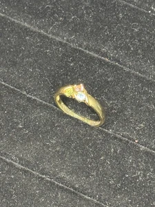 Gold Filled Red Green Blue Natural Stones Ring - Picture 1 of 7