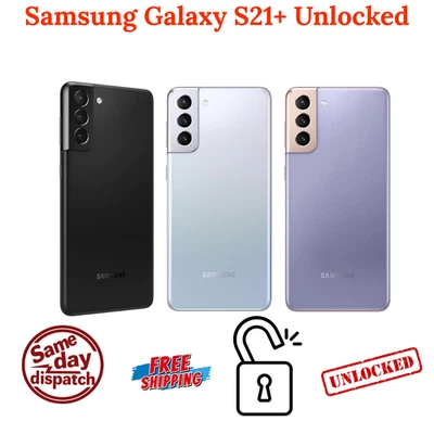 Samsung Galaxy S21+ Plus Black Violet Silver 128GB Unlocked – Pristine Condition - Image 1 of 4