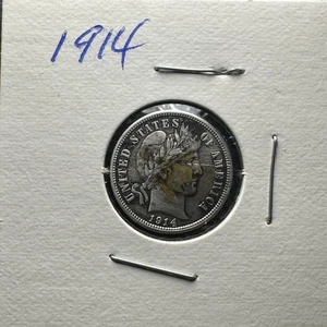 1914 Barber Dime Bold Design - Picture 1 of 4