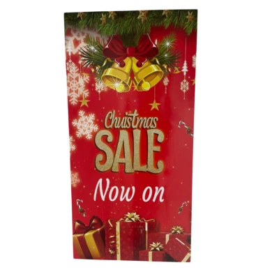 THESFS LIMITED Christmas Sale Now On Window Poster For Retail Display - 110cm x 55cm