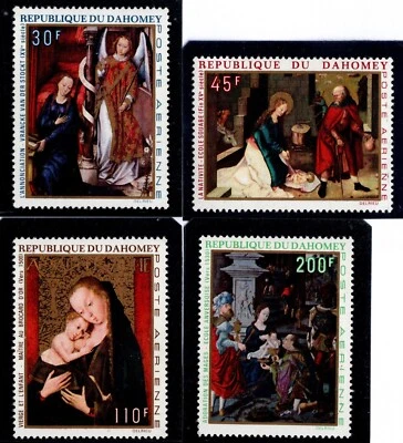 BENIN 1969 (REPUBLIC OF DAHOMEY) CHRISTMAS PAINTINGS FOUR STAMPS MNH - Image 1 of 4