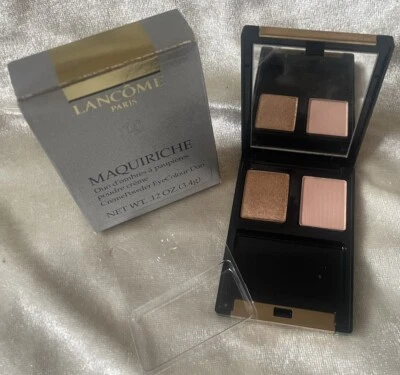LANCOME Maquiriche Eye Shadow Duo GOLDEN SUN SABLE .12 oz / 3.4 oz NIB RARE - Image 1 of 4