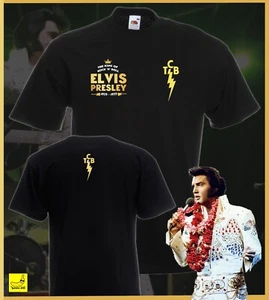 Elvis Presley T-Shirt TCB Taking Care Of Business King Faith Rockabilly Tribute - Picture 1 of 3