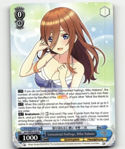 Weiss Unresolved Feelings, Miku Nakano - The Quintessential Quintillets Specials - Imagen 1 de 1