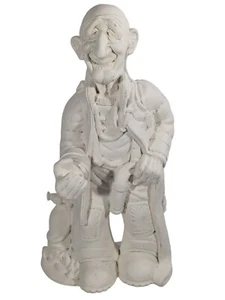Rare Weirdest Strangest Statue  Vintage Odd Creepy Figurine Marked 13"Funny Gift - Picture 1 of 21