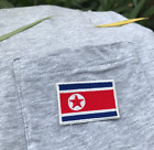 Naszywka z flagą Korei Północnej wojskowa odznaka morale armia taktyczna 3x5 cm prasowana kurtka