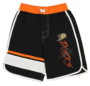 Outerstuff NHL Youth (8-20) Anaheim Ducks Swim Shorts, Black - Picture 1 of 6