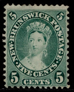CANADA - New Brunswick QV SG14, 5c yellow-green, UNUSED. Cat £28. - Picture 1 of 1