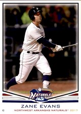 2017 Northwest Arkansas Naturals Grandstand #9 Zane Evans Bethlehem Georgia Card