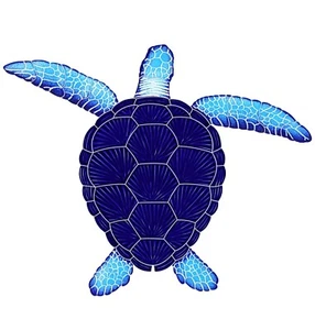 Loggerhead Turtle Blue for Swimming Pool or Wall 24”x20” Large - FREE SHIPPING - Picture 1 of 2