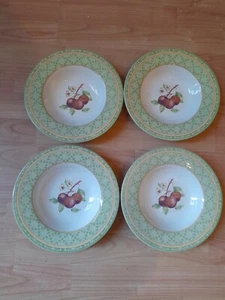 Queens Covent garden rimmed cereal/dessert/soup bowls 9" cherries x 4 - Picture 1 of 8