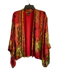 VINTAGE 80'S MIRASOL WOMEN'S SILK RUANA SZ S - Picture 1 of 10