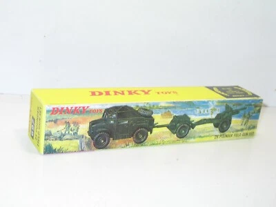 N102, Juego de pistola de campo Box Repro Pounder tractor de artillería militar DINKY 697 Foto 1 de 2
