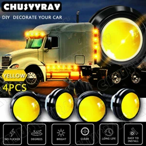 Luces de roca LED ámbar debajo de la carrocería para camión todoterreno Jeep ATV UTV 4 vainas - Imagen 1 de 12